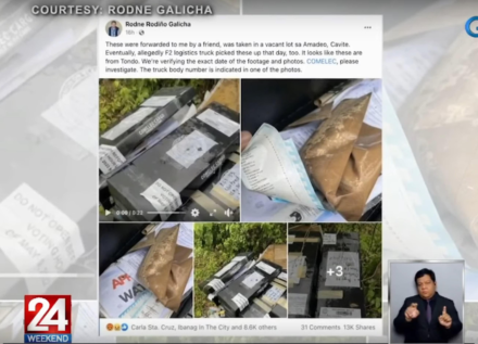 Boxes for official ballots, election paraphernalia found in vacant lot in Cavite – GMA Network